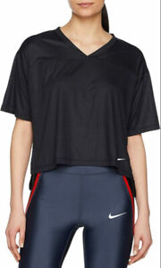 Nike Damen Breathe Training Top Sport T-Shirt, schwarz, Gr. S