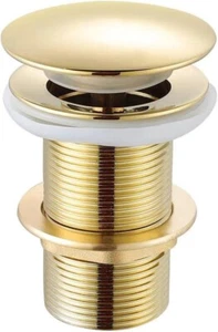 001 Beckenspüle Abfall mit Überlaufloch, Schlitz Pop Up Click Clack Feder Stecker, - Bild 1 von 8