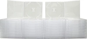 (50) CD Jewel Boxes - Standard 10.4mm Clear Cases with Clear Trays #CDBIS10CL - Picture 1 of 3