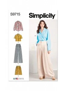 Simplicity SEWING PATTERN S9715 Misses' Shirt, Trousers & Shorts 8-16 Or 18 - Picture 1 of 7