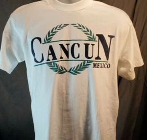 Camiseta Vintage Años 90 Loritos Cancún México Deadstock 100% Algodón Blanca Para Hombre L - Imagen 1 de 4