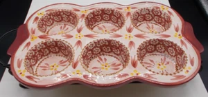 Temptation by Tara Alte Welt Keramik 6 Cupcakes Muffinform & Metallständer Halter - Bild 1 von 5