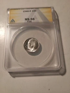 1946 D Roosevelt Dime MS66 FSB - Picture 1 of 6