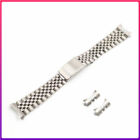 19mm Silver Steel Curved Vintage Jubilee Watch Band For Datejust Gmt