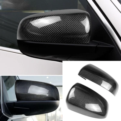 Cubierta de tapas de espejos retrovisores laterales de fibra de carbono real para BMW X5 E70 X6 E71 2007-2013 Foto 1 de 4