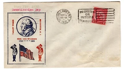 #689 Von Steuben 1930 FDC - #2 UNL Elliott SEE REVERSE #690 FDC #16 - Image 1 of 2