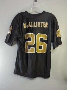 Vintage Deuce McAllister 26 New Orleans Saints black Reebok Youth L Jersey NWT - Picture 1 of 8