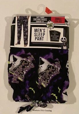 Pantalones de dormir para hombre Pesadilla antes de Navidad Pumpkin King pequeños 28-30 NUEVO Foto 1 de 4