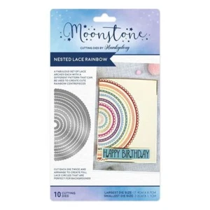 Hunkydory Nested Lace Rainbow Moonstone Dies 10pc : Just to Say Collection - Picture 1 of 5