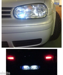 Pour GOLF 4 4 Ampoules LED blanc veilleuses position plaque d'immatriculation - Imagen 1 de 3