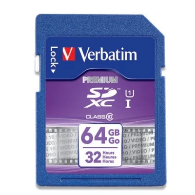 Verbatim 97466 64 GB Secure Digital High Capacity (SDHC) - 1 Card - Class 10 - Image 1 of 3