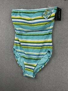 Kate Spade Swimsuit Womens Small One Piece Riviera Bandeau Striped NWT S24495A - Picture 1 of 8
