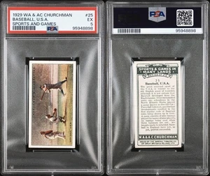 1929 WA & AC Churchman #25 Baseball, U.S.A. Babe Ruth PSA 5 - Picture 1 of 1