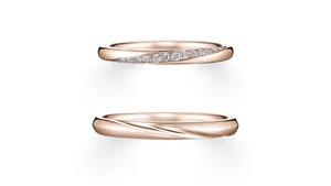 Boda Pareja Alianza Diamante Natural Redondo 0.15 quilates 14k Oro Rosa... - Imagen 1 de 5