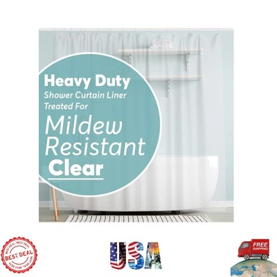 Revestimiento de ducha resistente al agua 72x72 con pesas magnéticas para estabilización Foto 1 de 4