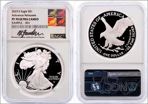 2025-S $1 PROOF ASE NGC PF70 ADVANCE RELEASES GAUDIOSO (LAST S PROOF) IN HAND - Picture 1 of 2