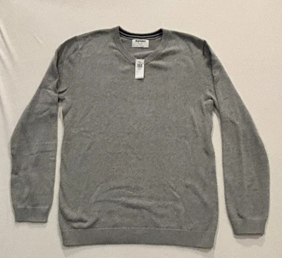 Old Navy Boys Long Sleeve V-Neck Sweater, Gray, XXL (14) 100% Cotton, NWT. - Image 1 of 4
