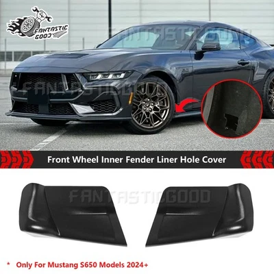 Cubiertas de orificios interiores para guardabarros de rueda delantera izquierda+derecha para Ford Mustang S650 2024-Up  Foto 1 de 4