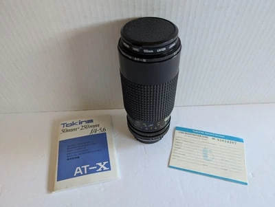 Tokina AT-X 50-250mm , f/4-5.6 , 55 mm 8206939 Made in Japan with User's Manual - Image 1 of 4