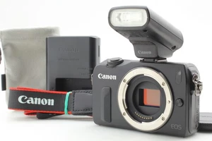 [Near MINT w/Strobe]  Canon EOS M 18.0MP Mirrorless Digital Camera Black JAPAN　 - Picture 1 of 20