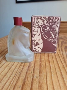 VTG VANDA SPANISH LEATHER AFTER SHAVE - HORSE HEAD FROSTED GLASS BOTTLE (EMPTY) - Picture 1 of 6