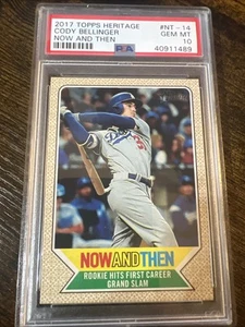 2017 Topps Heritage Cody Bellinger #14 Now and Then PSA 10 RC - Bild 1 von 2