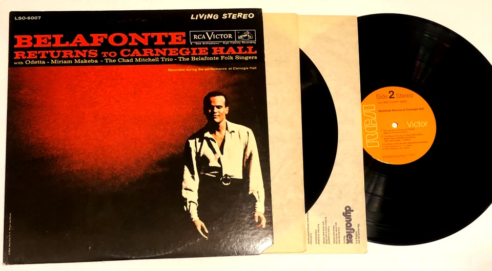 Harry Belafonte Returns To Carnegie Hall   2x Lp Living Stereo Odetta Vg+ - Imagem 1 de 4