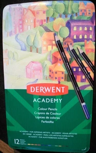 Pack de 12 lápices de colores Derwent Academy lata. Para aspirantes a artistas. ¡Envío rápido! - Imagen 1 de 5