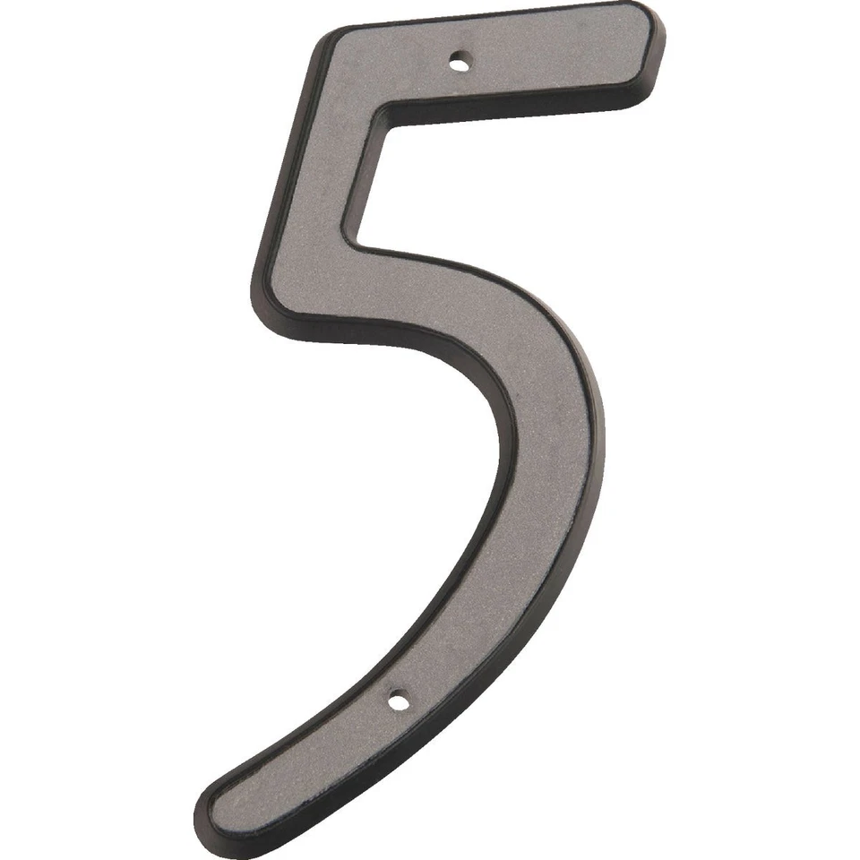 Hy-Ko 4 In. White House Number Five 30605 Hy-Ko 30605 029069306052 Plastic White - Image 1 of 1