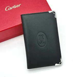Cartier Black Calfskin Quad Cardholder Must de Cartier Card Wallet - AD VIP Gift - Picture 1 of 6