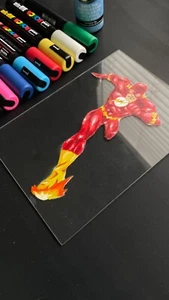 The Flash Glass Art as seen on TIKTOK | Justice League - Picture 1 of 4