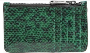 AIMEE KESTENBERG MELBOURNE Leather WALLET Green Emerald Snake NWT $58 - Picture 1 of 10