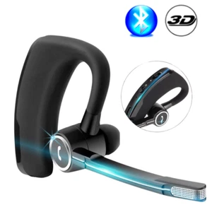 Wireless Bluetooth 5.3 Earpiece Noise Cancelling Trucker Headset Dual Mic Earbud - Picture 1 of 11