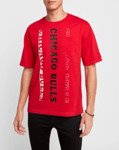 Camiseta EXPRESS Para Hombre Chicago Bulls NBA Bolsillo Peso Pesado, Algodón, Roja, M, Nueva con Etiquetas - Imagen 1 de 11
