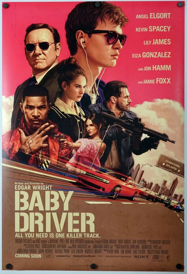 Baby Driver - original DS movie poster - 27x40 D/S Edgar Wright INTL Final Kurtz