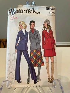 VINTAGE 1970's BUTTERICK #5960 MISSES' SKIRT, JACKET, PANTS SIZE 8 - Picture 1 of 2