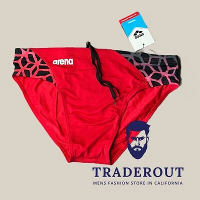 Arena men red Carbonite II Swim Brief bikini swimwear swimsuit size 38 - Image 1 of 4