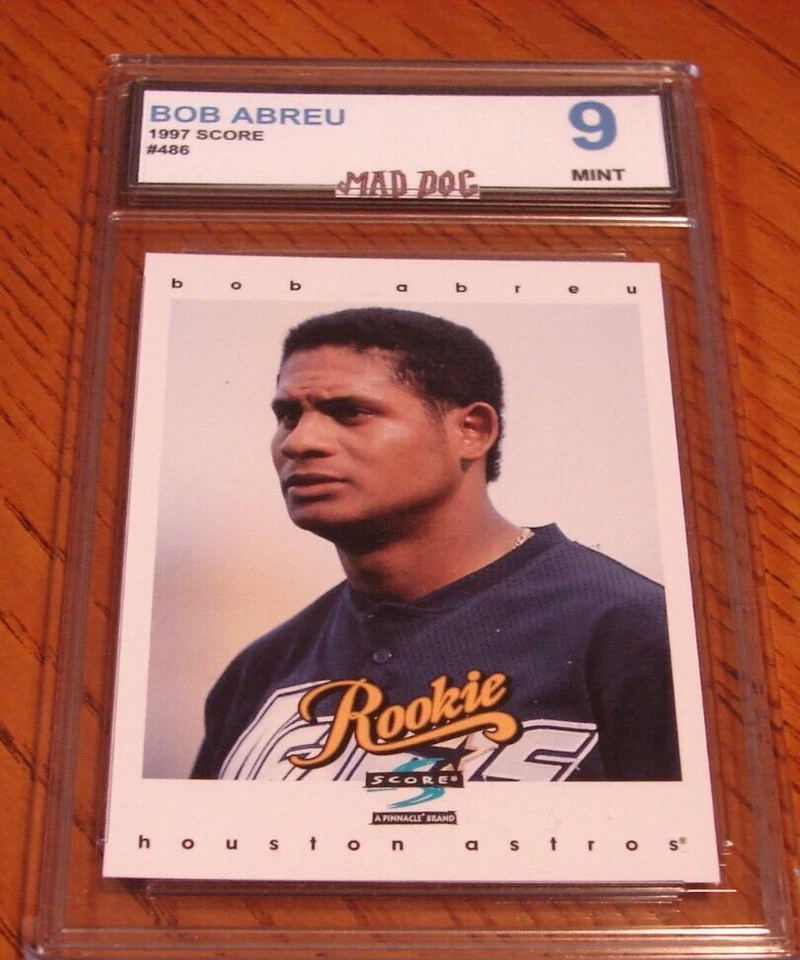 BOB ABREU Rookie*****1997 SCORE--MINT 9----ASTROS--#486--MAD DOG GRADING - Image 1 of 1