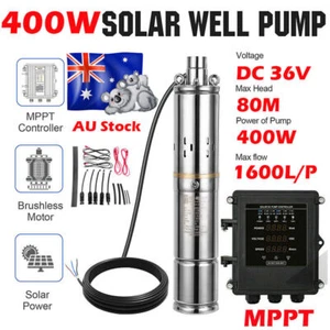 3" 36V 400W DC Screw Solar Bore Water Pump Submersible MPPT Farmland Irrigation - Picture 1 of 14