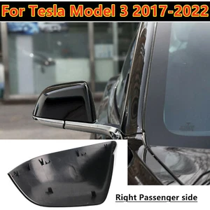 1X Replacement Right Side Mirror Rearview Cover Cap For Tesla Model 3 2017-2023 - Picture 1 of 4