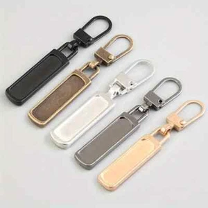 Metall Zip Slide Puller Instant Clip On Ersatz für defekten Zip Kopf - Bild 1 von 10