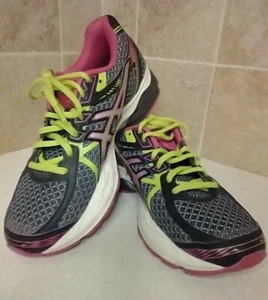 Asics Gel-Flux 3 Womens SZ 7.5 Sneakers Black Pink Running Training Shoes T664N - Picture 1 of 12
