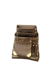 Heavy Duty Tool Belt Single Pouch Leather Professional DIY Oil Tanned Tool Belt - Picture 1 of 2