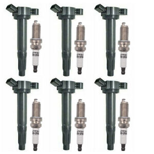 6pcs Ignition Coil & Spark Plug Set For 2007-15 Toyota Sienna 3.5L 90919-02251