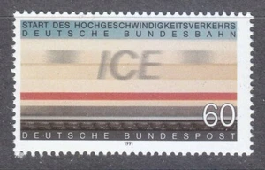Alemania 1991 MNH Mi 1530 Sc 1646 Inter-City Express Railway/ICE ** - Imagen 1 de 1