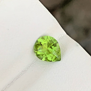 1.70 Carats Green Loose Peridot Stone Pear Cut Natural Gemstone from Pakistan