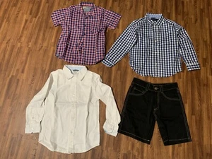Lot of 4 pcs Boys Size 5-7 Various Brands: 1pcs Shorts and 3pcs Shirts - Picture 1 of 7