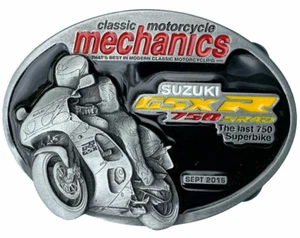 Classic Motorcycle Mechanics Suzuki Belt Buckle, Race Super Bike, Dragon Designs - Picture 1 of 4