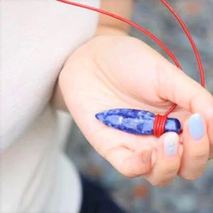 Princess Mononoke 25th Anniv. Natural Stone Pendant Necklace Studio Ghibli F/S - Picture 1 of 12