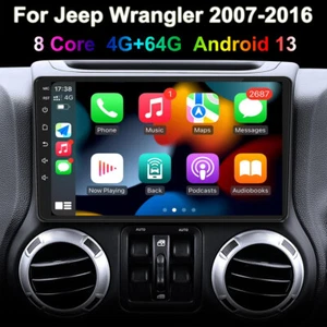 10.1" Android13 Car Stereo Radio For Jeep Wrangler 2007-2016 GPS Navi WIFI RDS - Picture 1 of 11